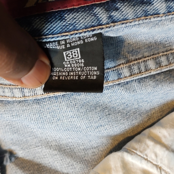 Marc Buchanan pelle pelle blue jeans distressed size 38 waist, length 32 - Picture 9 of 12